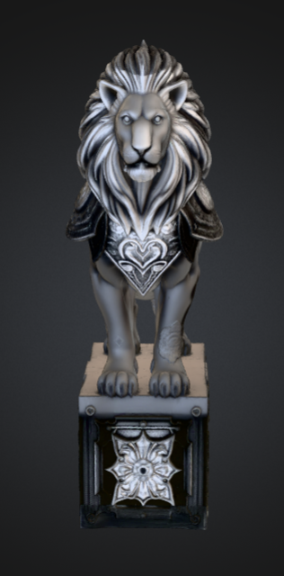 Royal Guardian Lion Statue – Heraldic Lion