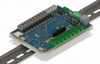 DIN mount for Doberman CNC Controller for FluidNC