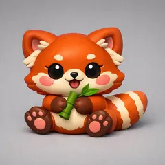 Panda rojo Kawaii/Chibi