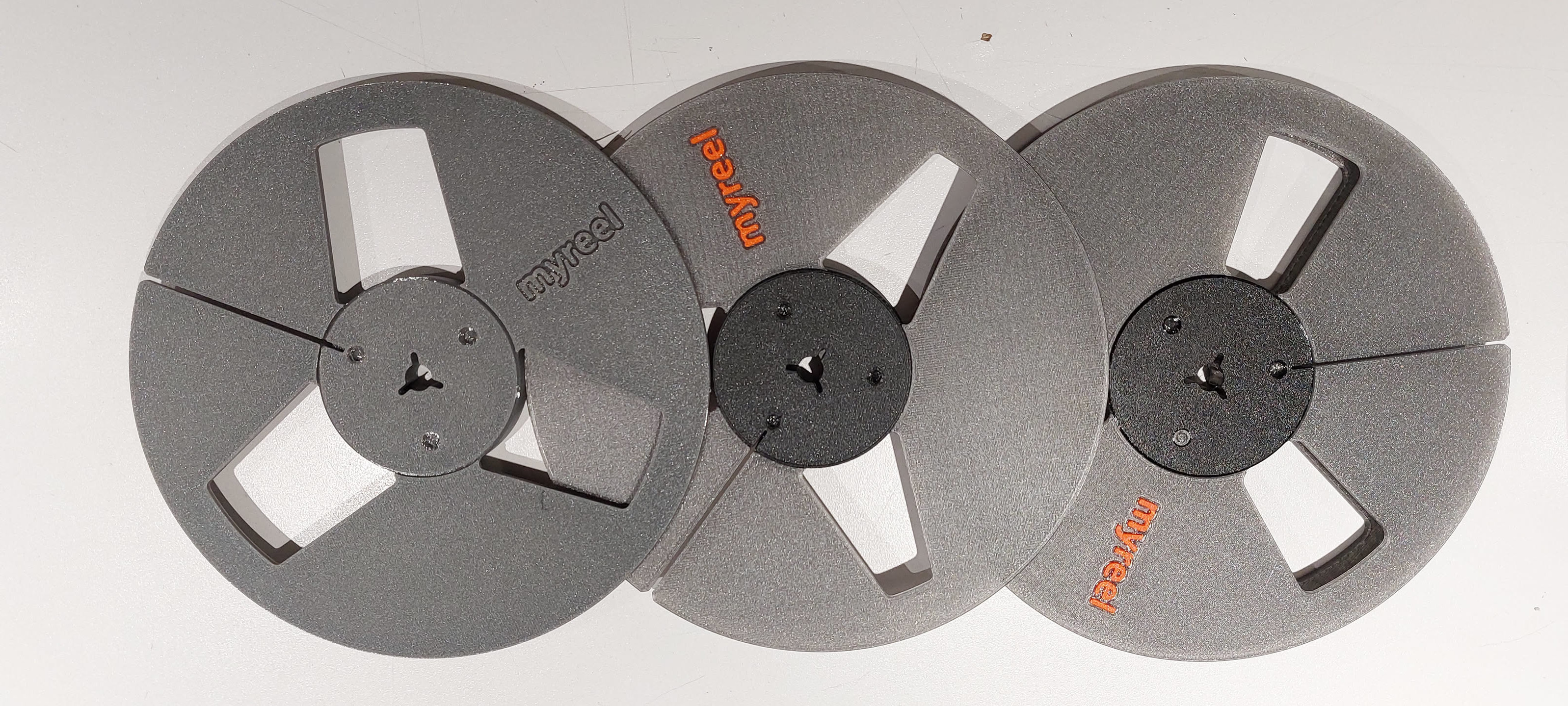 18cm/7inch audio tape reel mmu or single color print created in OpenSCAD