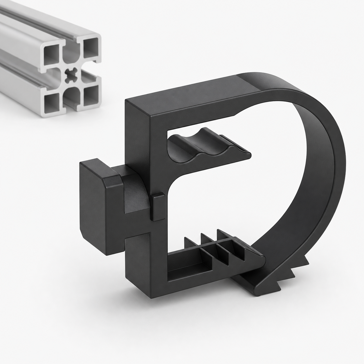 Snap-in Cable Holder for Alutec 45x45 / Držák kabelů Alutec 45x45
