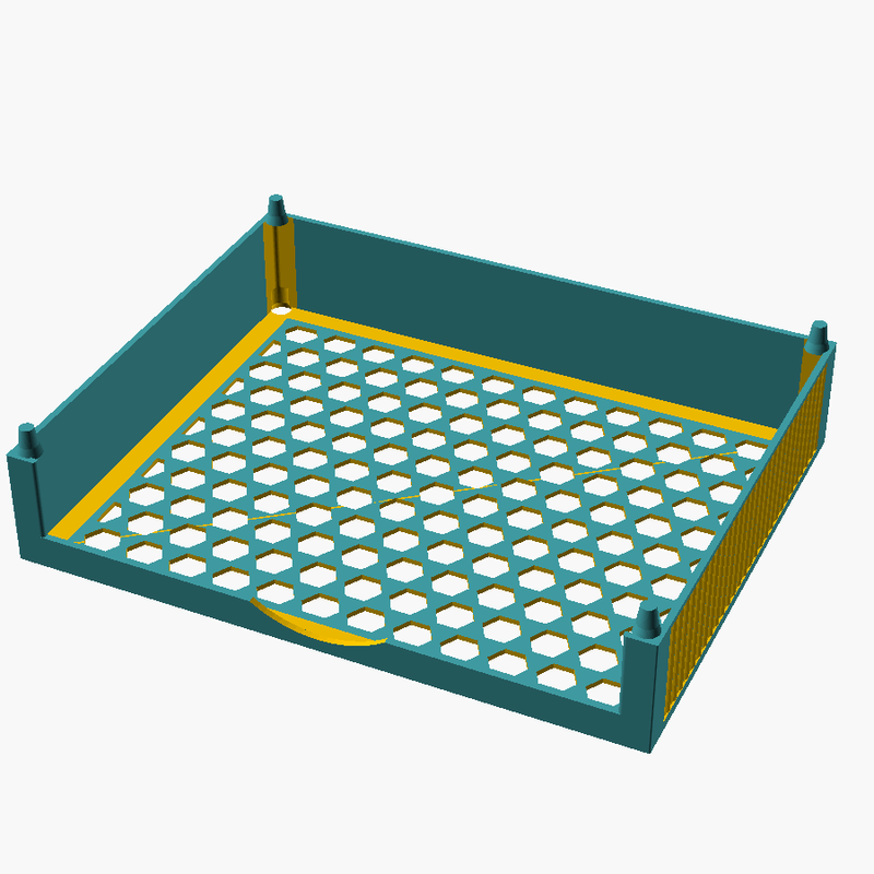 Stacking Letter / A4 Paper Tray — modular, honeycomb floor, 20 ...