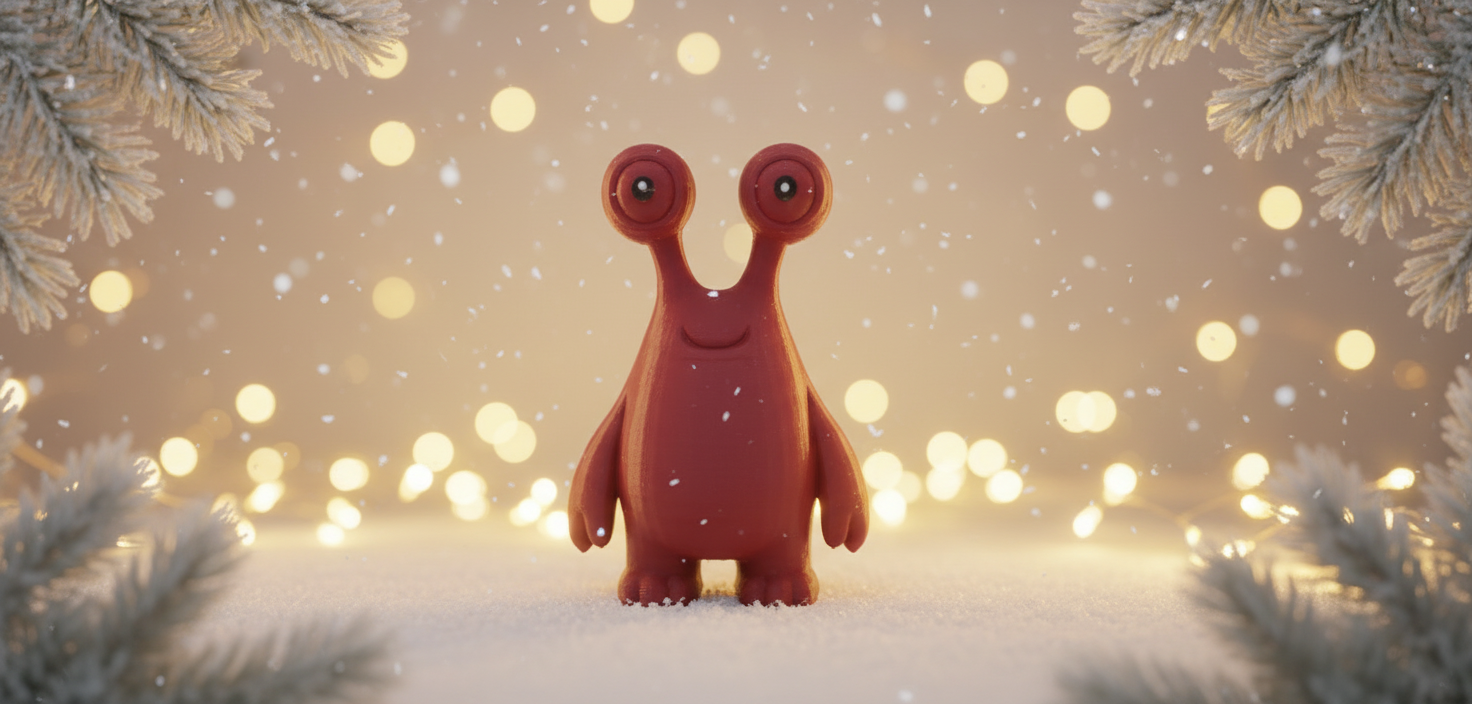 Alien Monster with Eyestalks Holiday Figure