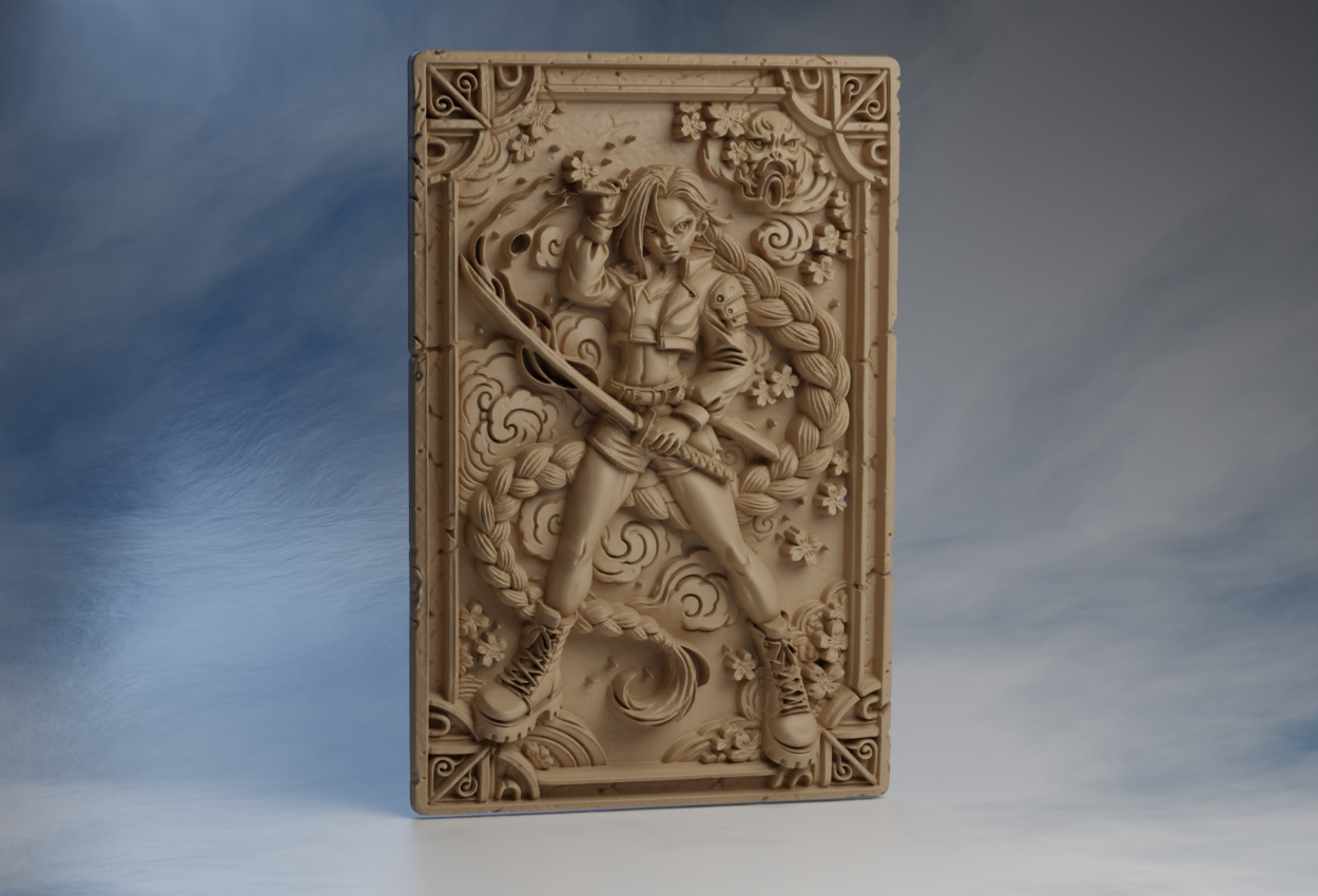Stylized Rumi Bas Relief : Kpop Demon Hunters