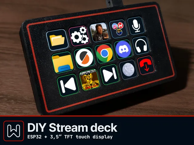 Wdeck DIY: ESP32 Touchscreen Stream Deck / Macropad