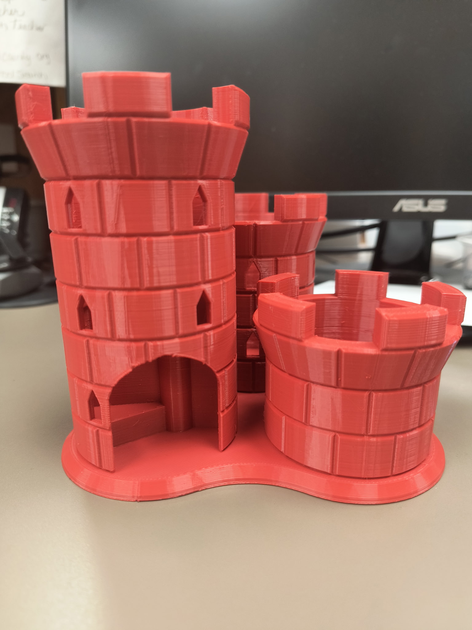 Castle Dice Tower + Pencil Holder 3D model thumbnail