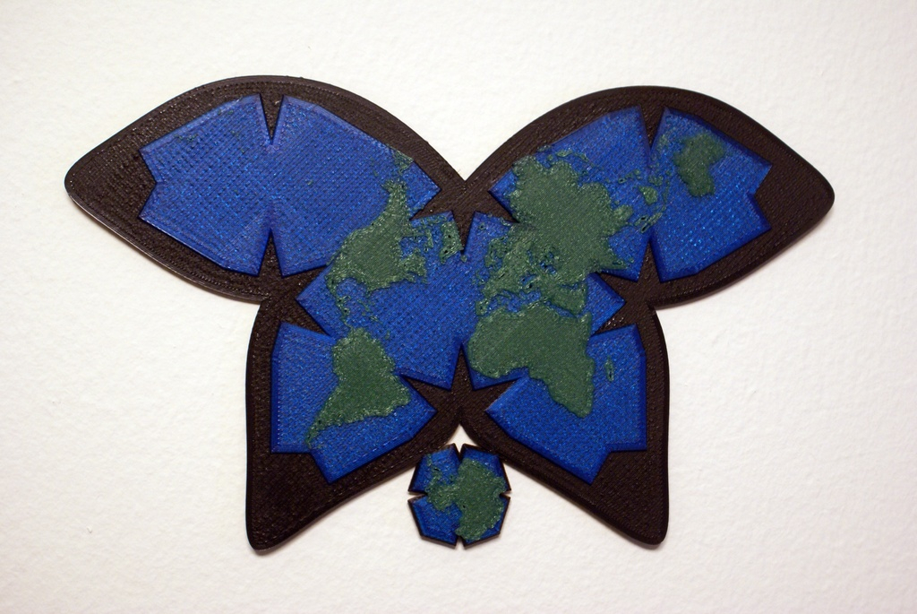 Waterman Butterfly World Map 3D model