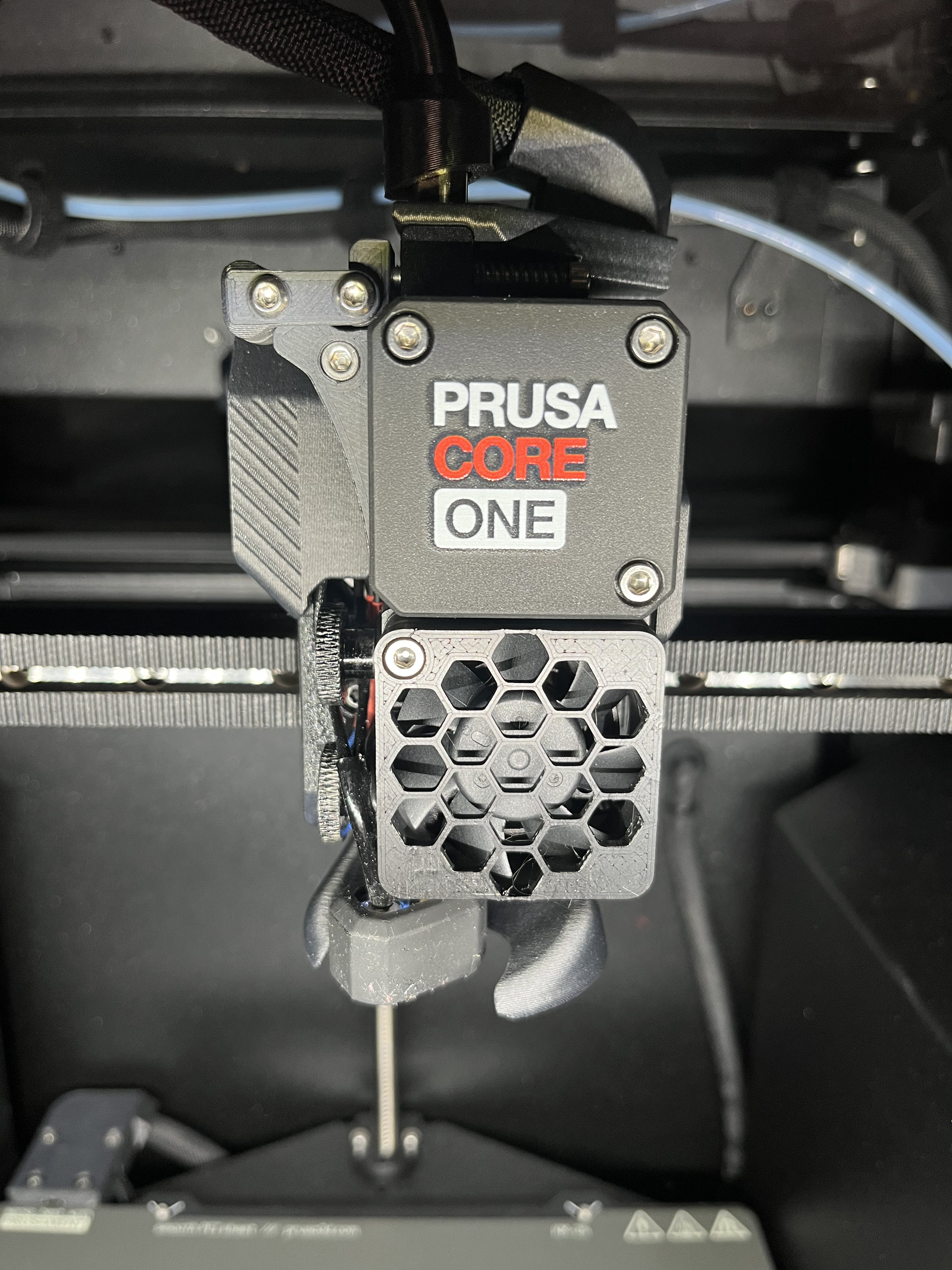 Prusa CORE ONE/MK4 Honeycomb Fan Grill Cover (EASY INSTALL)