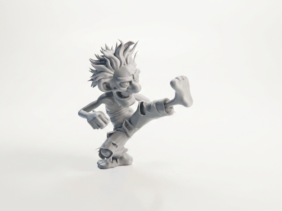 Crazy Old Guy Kicking Figurine Collectible 3D Printable