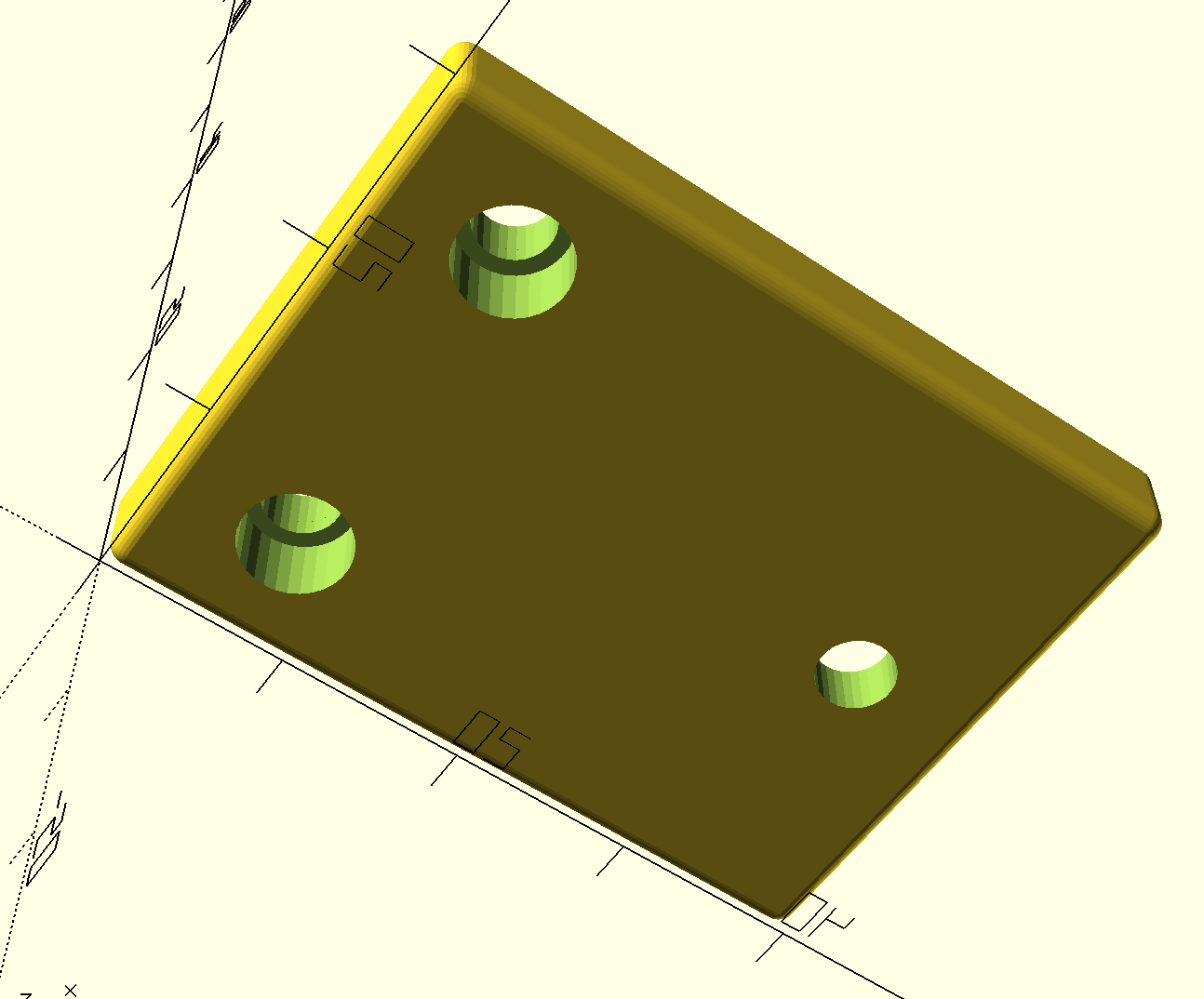 Rak Wisblock Unify Mount (Recessed Screw Holes) 3D model