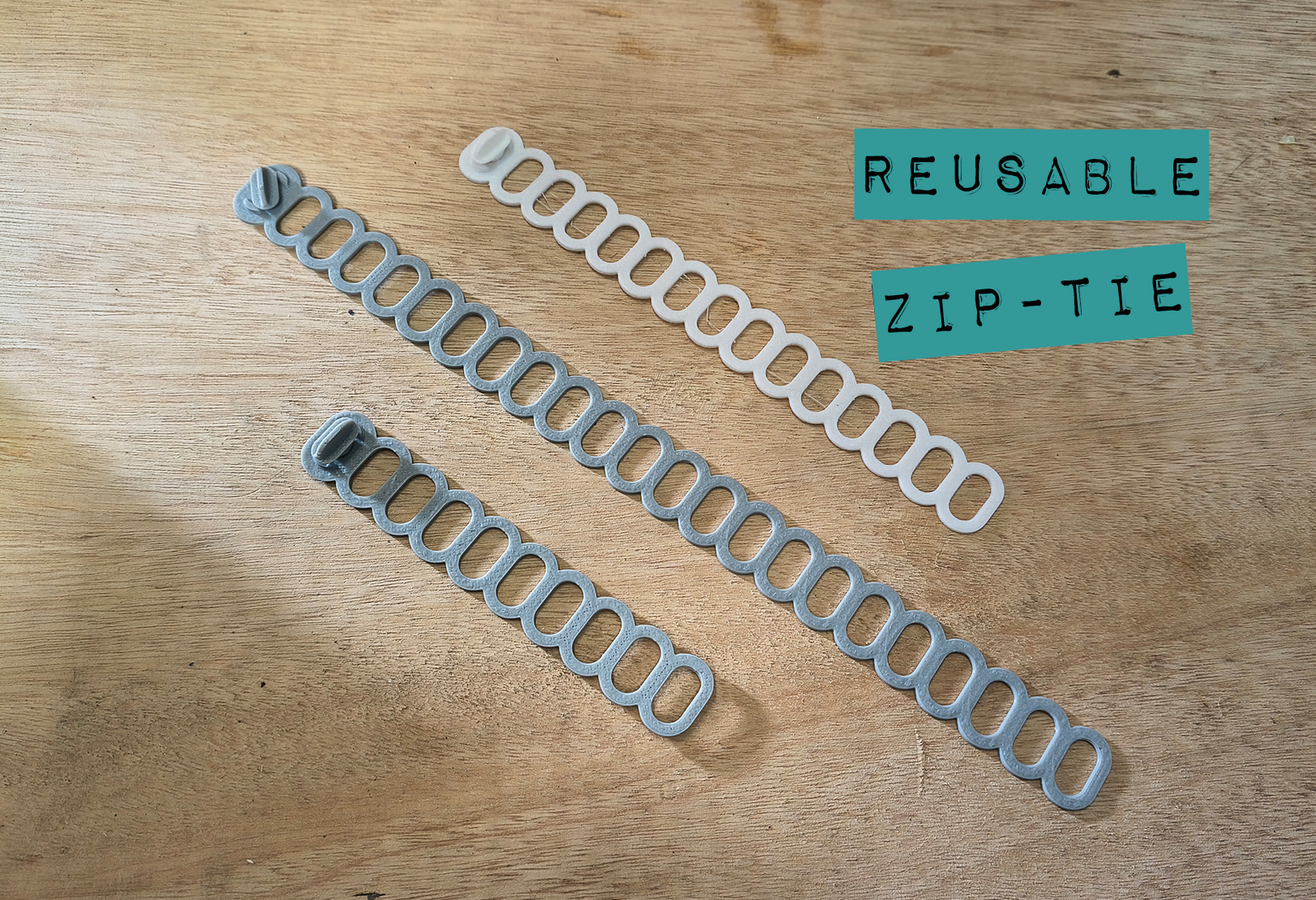 Reusable zip-tie (cable tie) and french cleat mount