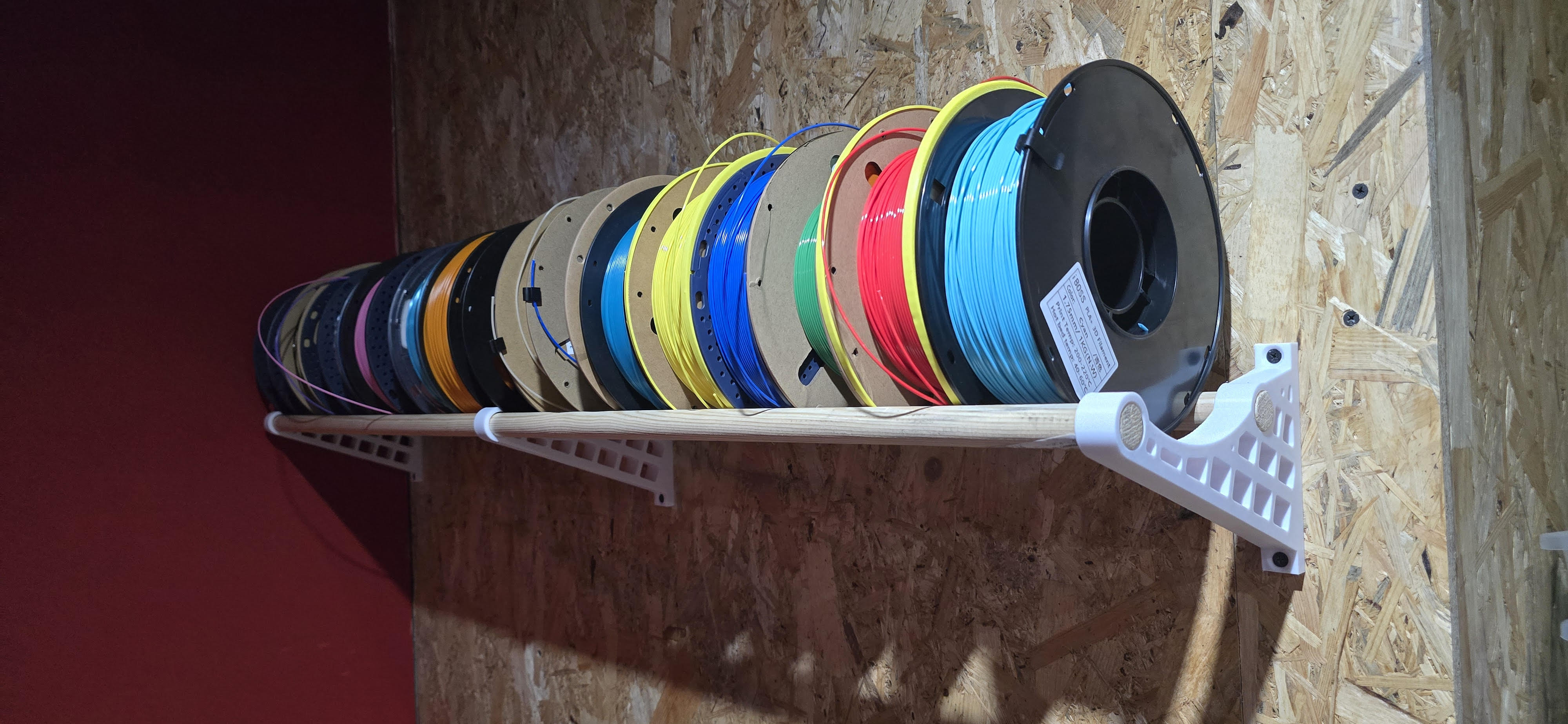 Filament Spool Wall Mount/Holder/Rack 22mm 21mm