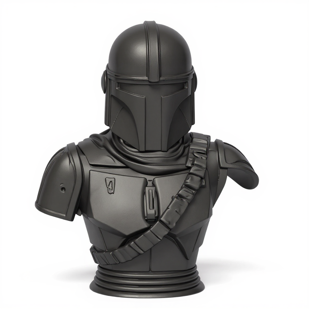 Realistic bust of the Mandalorian (Din Djarin)
