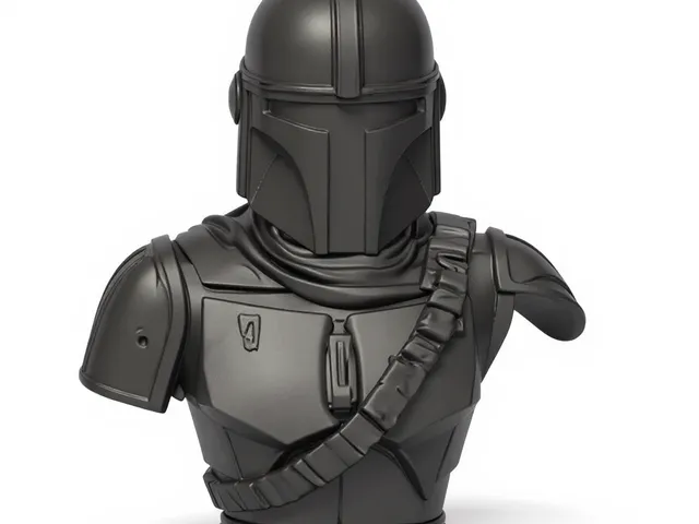 Realistic bust of the Mandalorian (Din Djarin)
