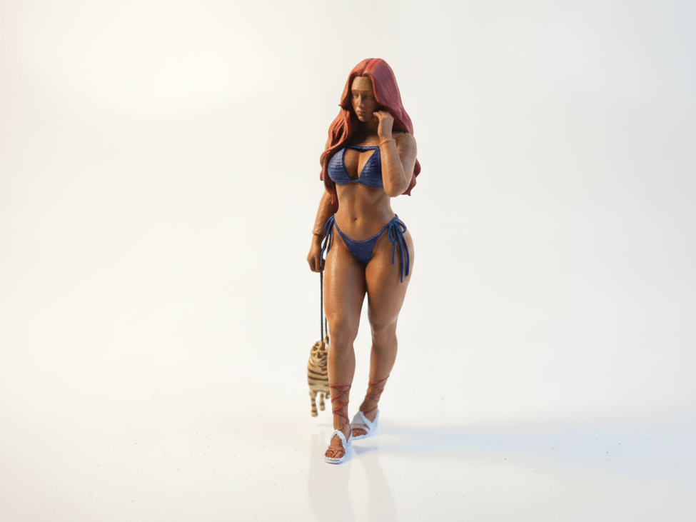Bikini Babe Figurine Female Character 3D Printable