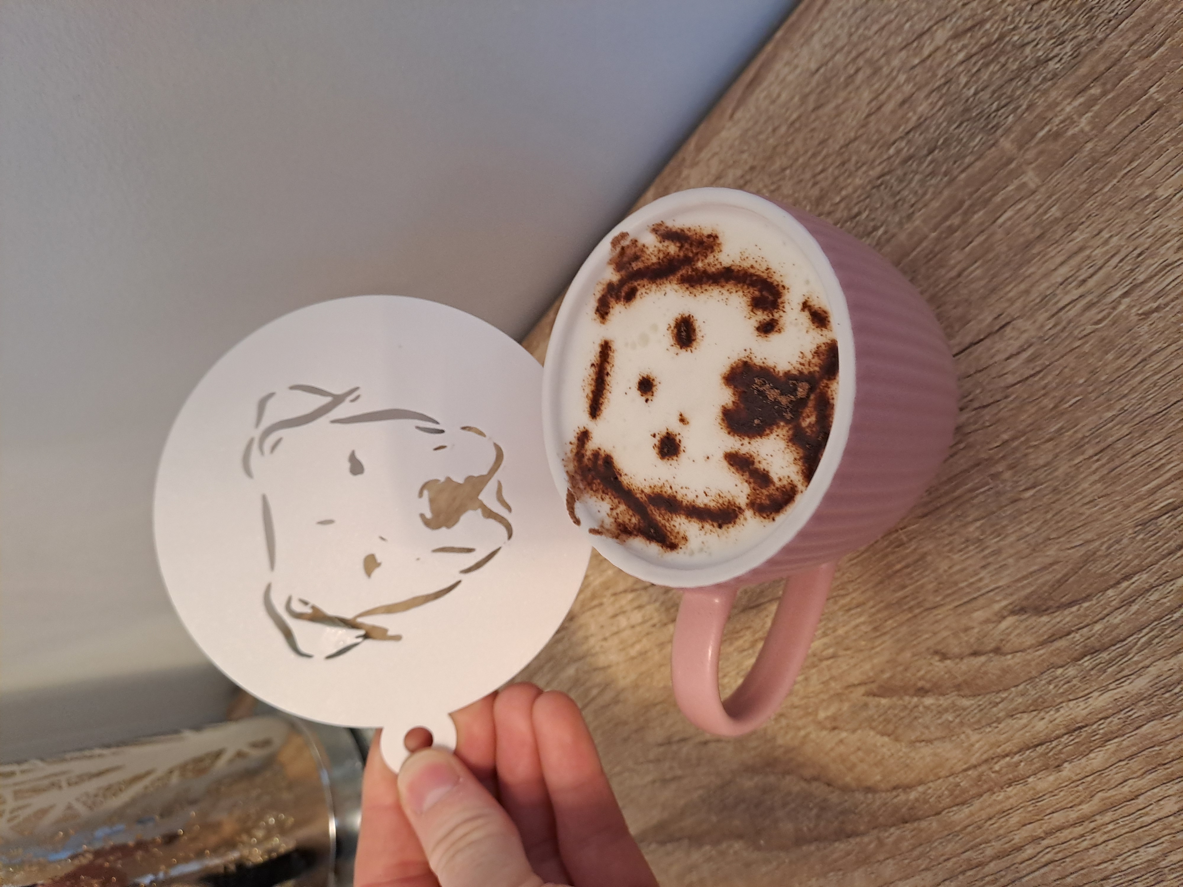 Boxer Dog - Coffee Stencil Art- Latte Art