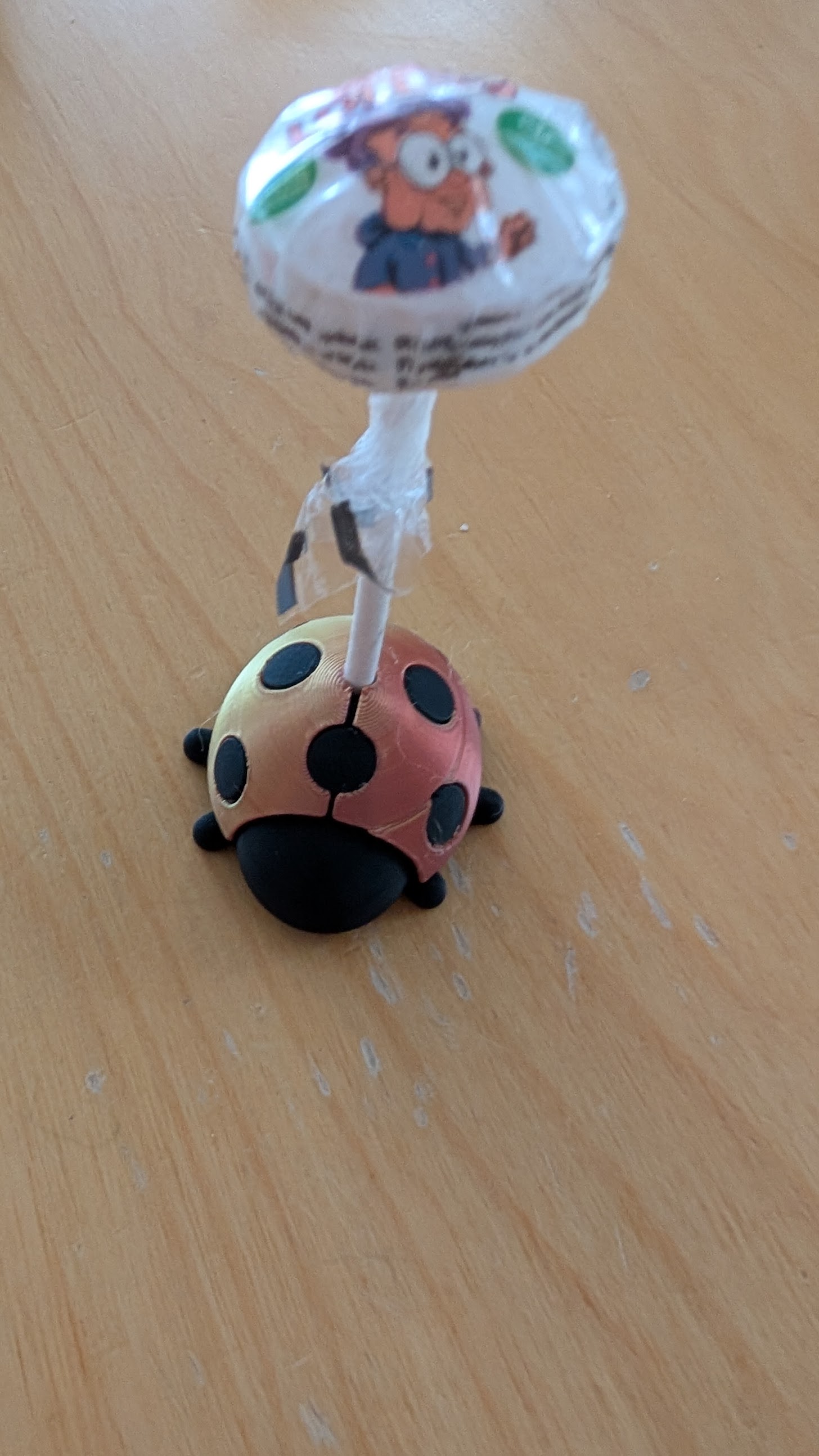 Lollipop stand/holder/leg ladybug