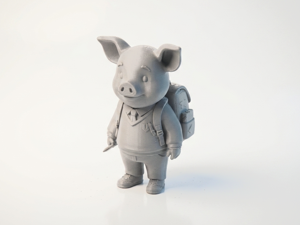 Cute Schoolkid Pig Figurine Chibi 3D Printable