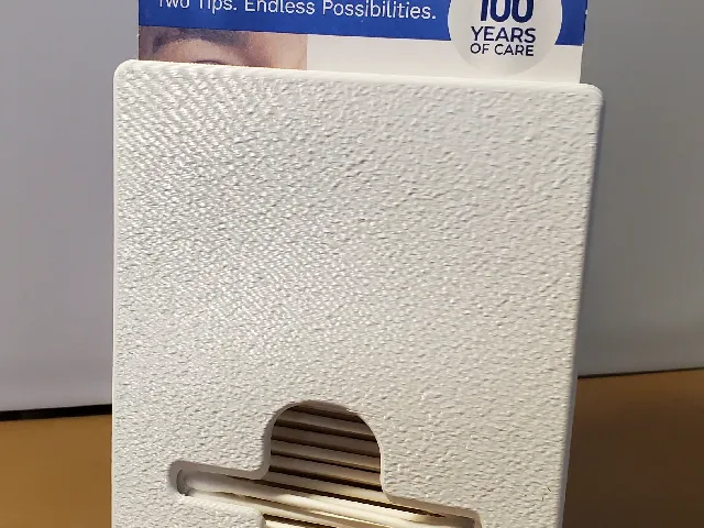 Qtip dispenser for package