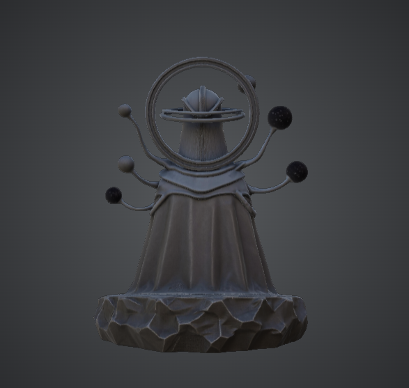 Cosmic Oracle Bust – Celestial Sorcerer with Orbiting Planets — miniatura 3