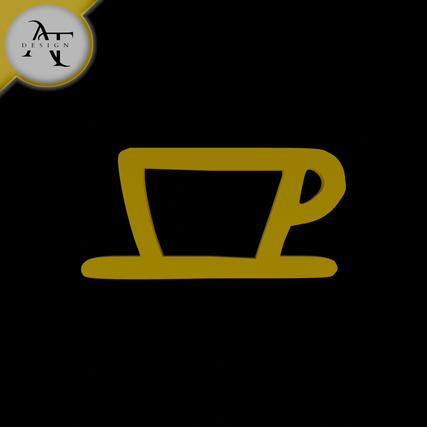 Simple Coffee Cup Symbol - 2D Art