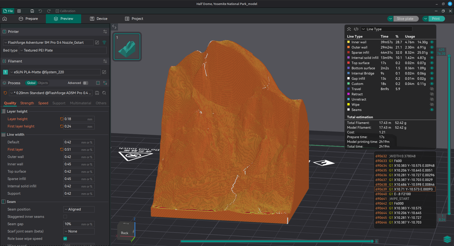 Yosemite Valley Topography Model