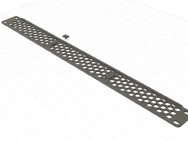 1U Server Rack Blank Panel with Hexagon Pattern
