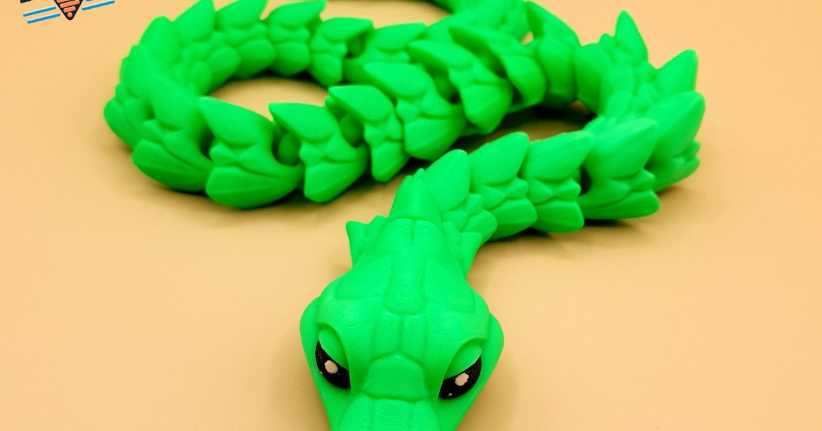 Cartoon Style Fully Articulated Snake by KOGI3D | Download free STL ...