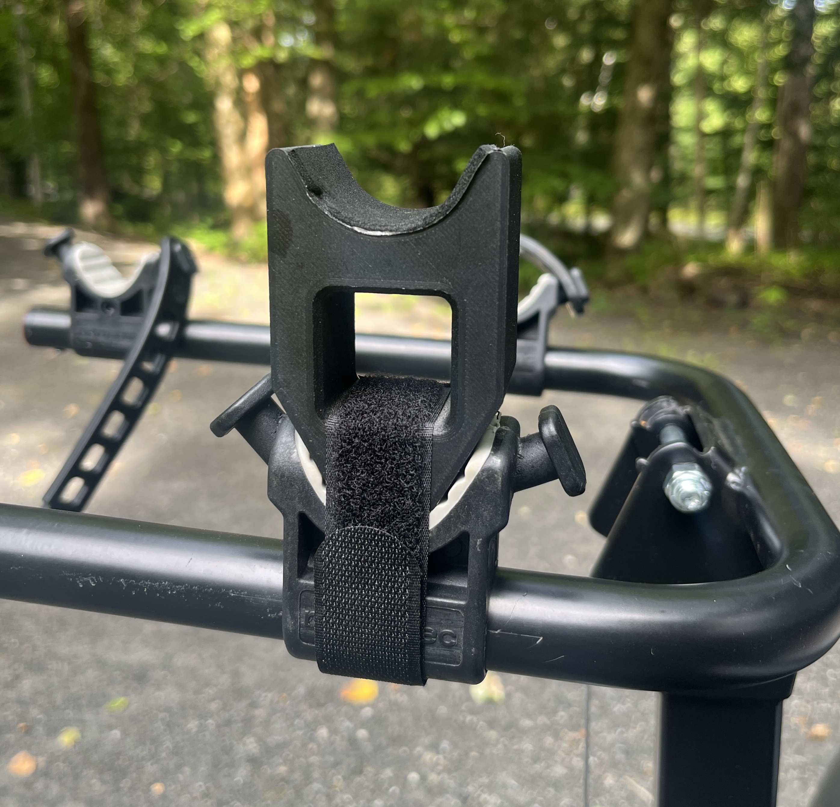 Vehicle bicycle carrier (rack) frame riser/spacer