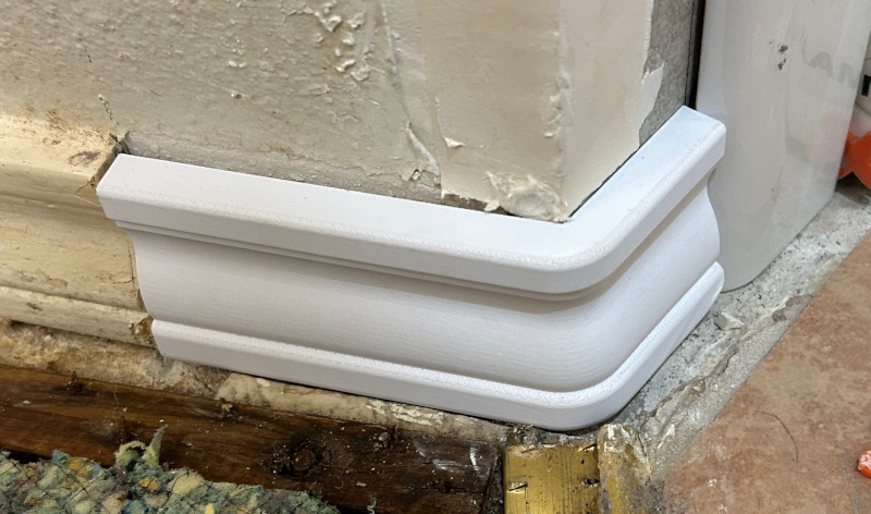 Round corners for ACOL214 baseboard trim