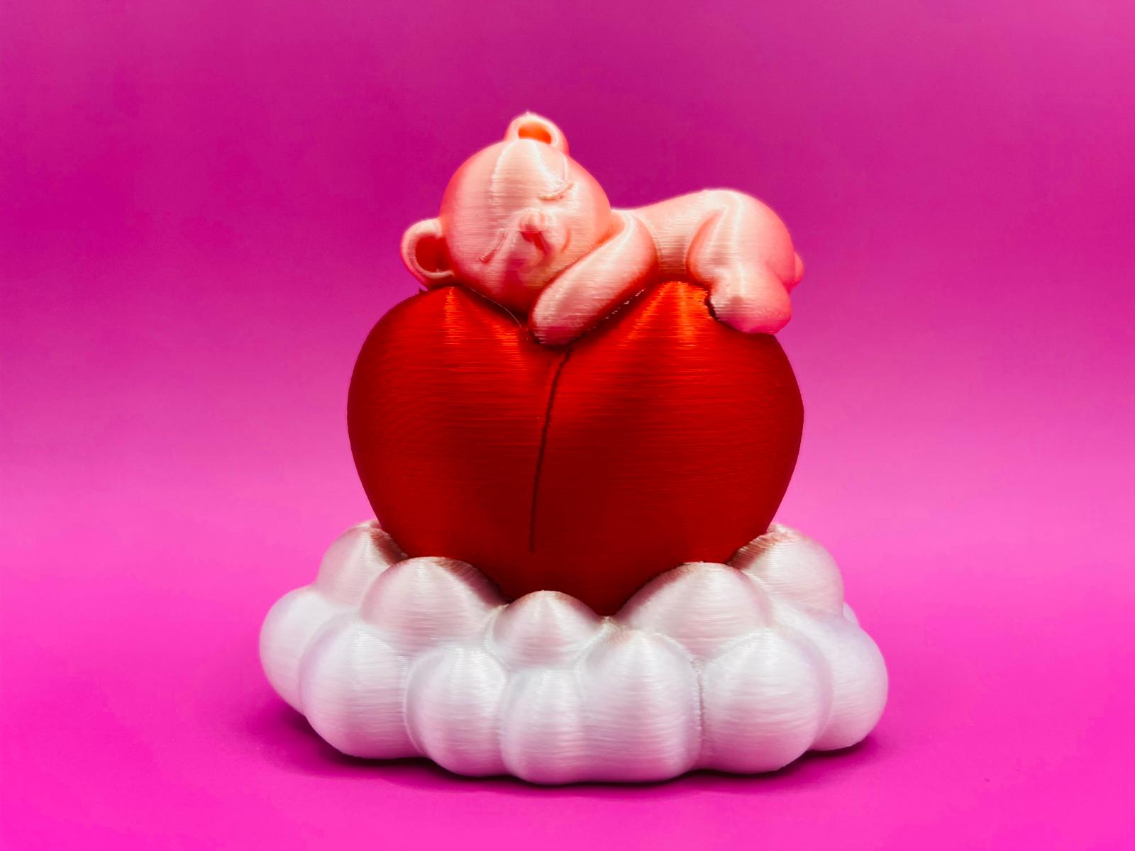 Bear & heart cloud decor