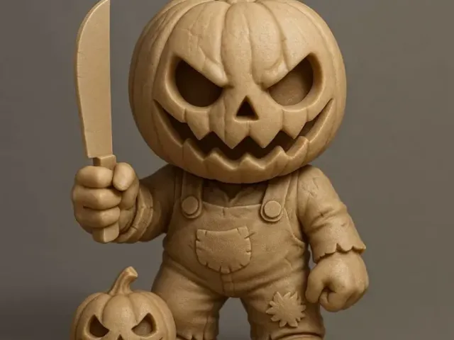 Pumpkin Guardian – 3D Printable Statue