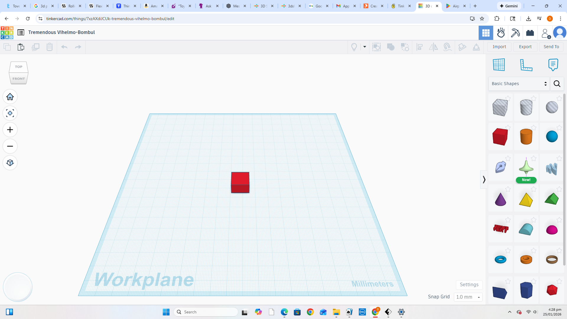 test cube