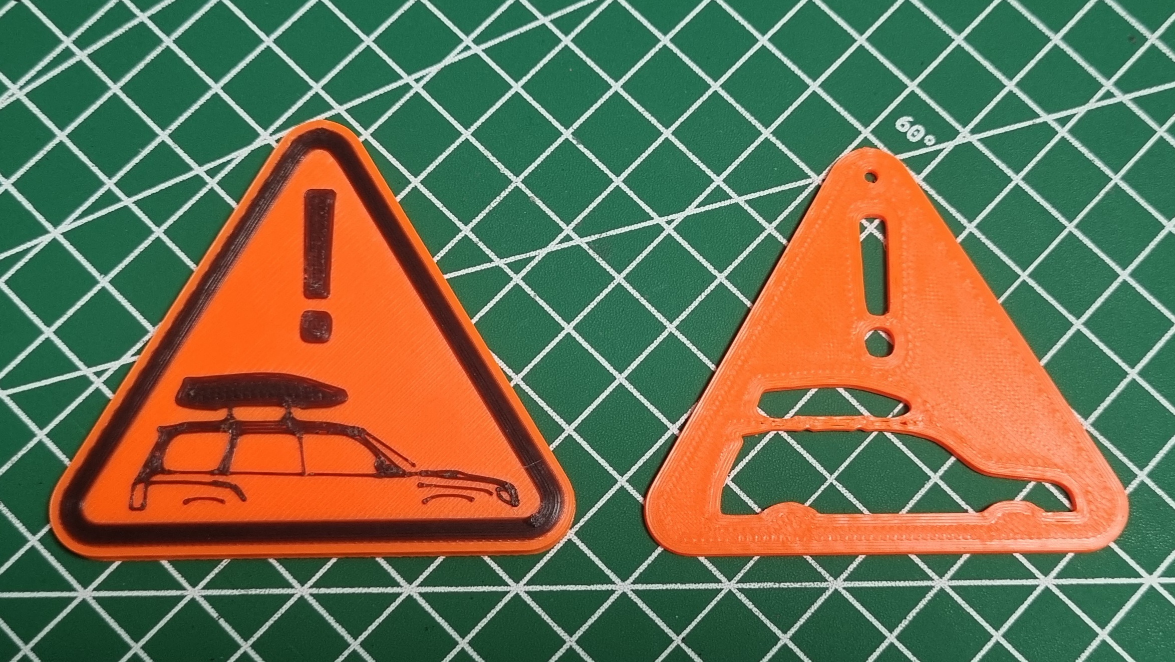 warning sign for car roof box
