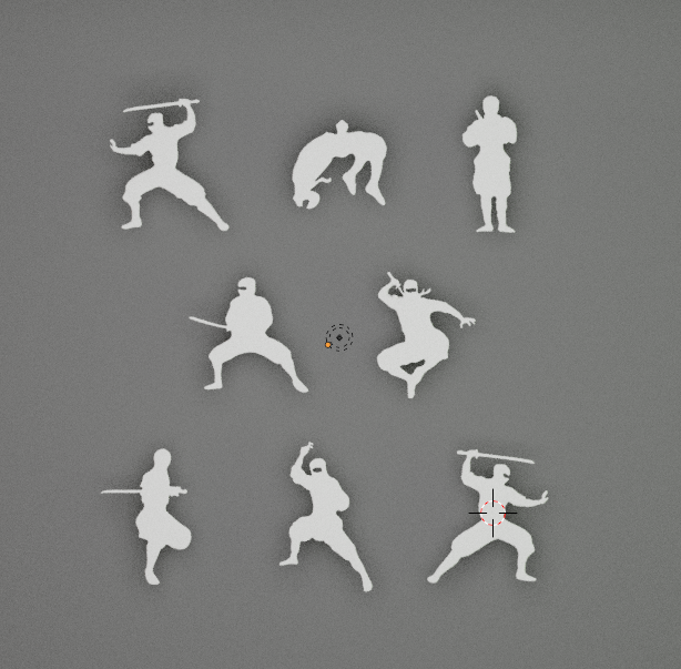 Wall-Crawling Ninjas – 8 Pose Pack | Ninja Wall Decor Figures