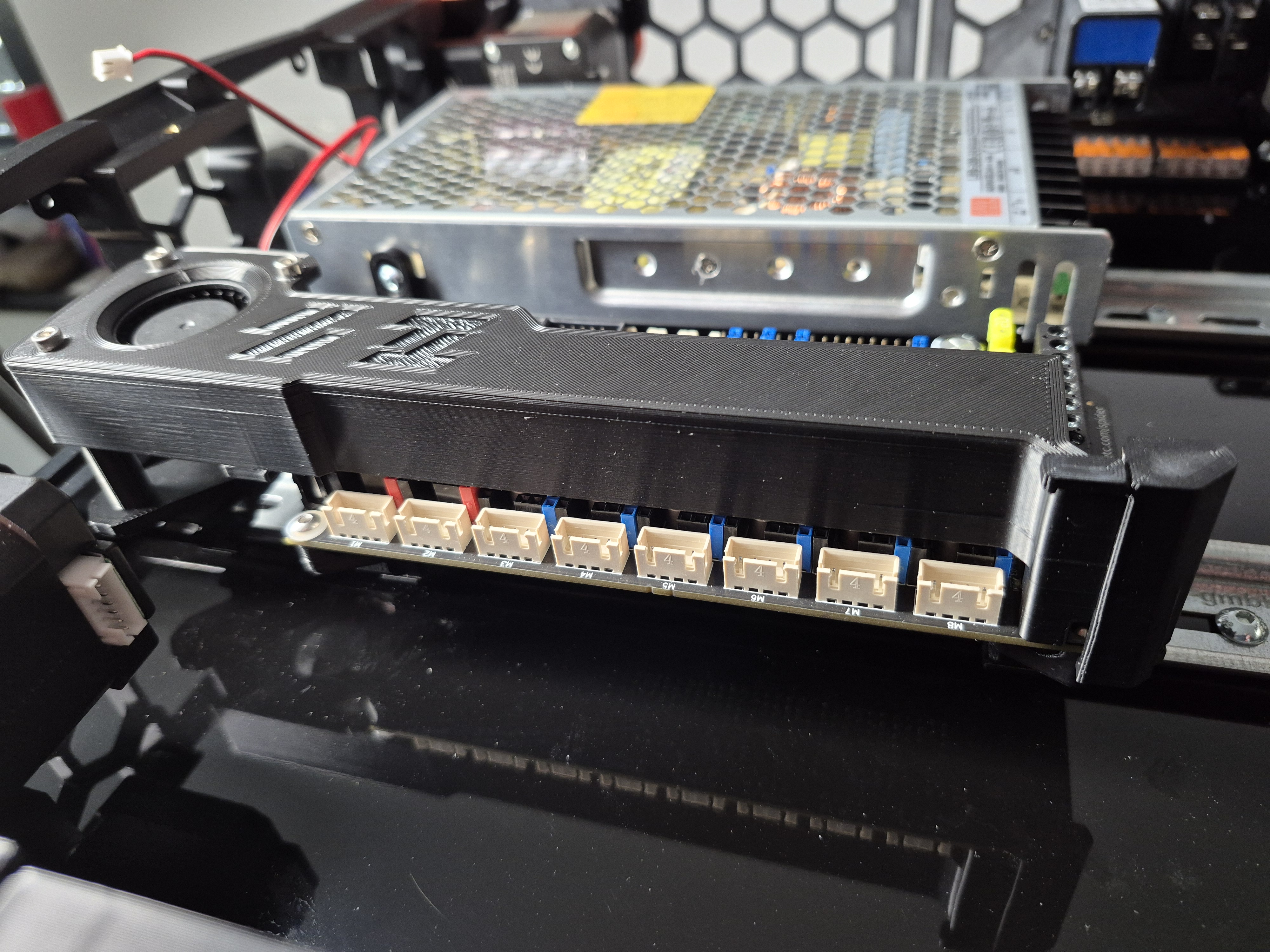 Holder remix for double t Fysetc Spider Stepper Driver Cooling
