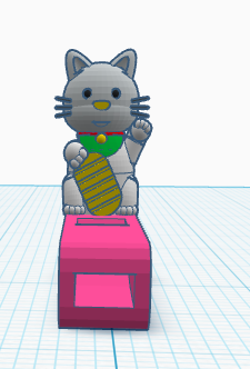 mini whistle with Chinese lucky cat on it