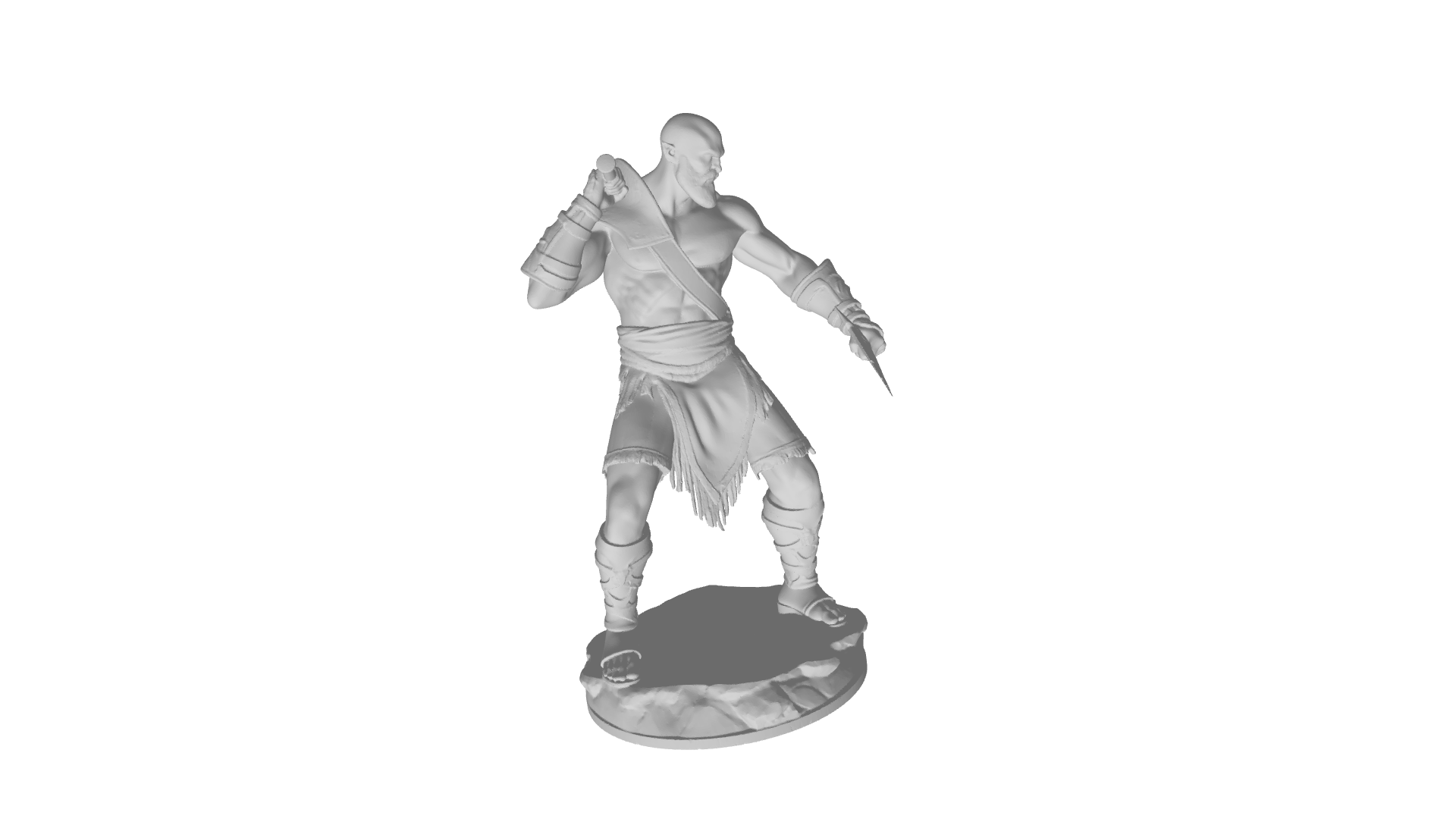 Kratos With Base Plate 3D model