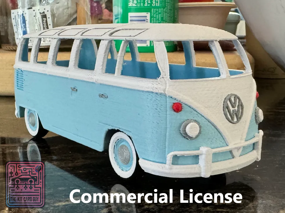 VW T1 Bus Samba "Bulli" Kit Card - COMMERCIAL LICENSE