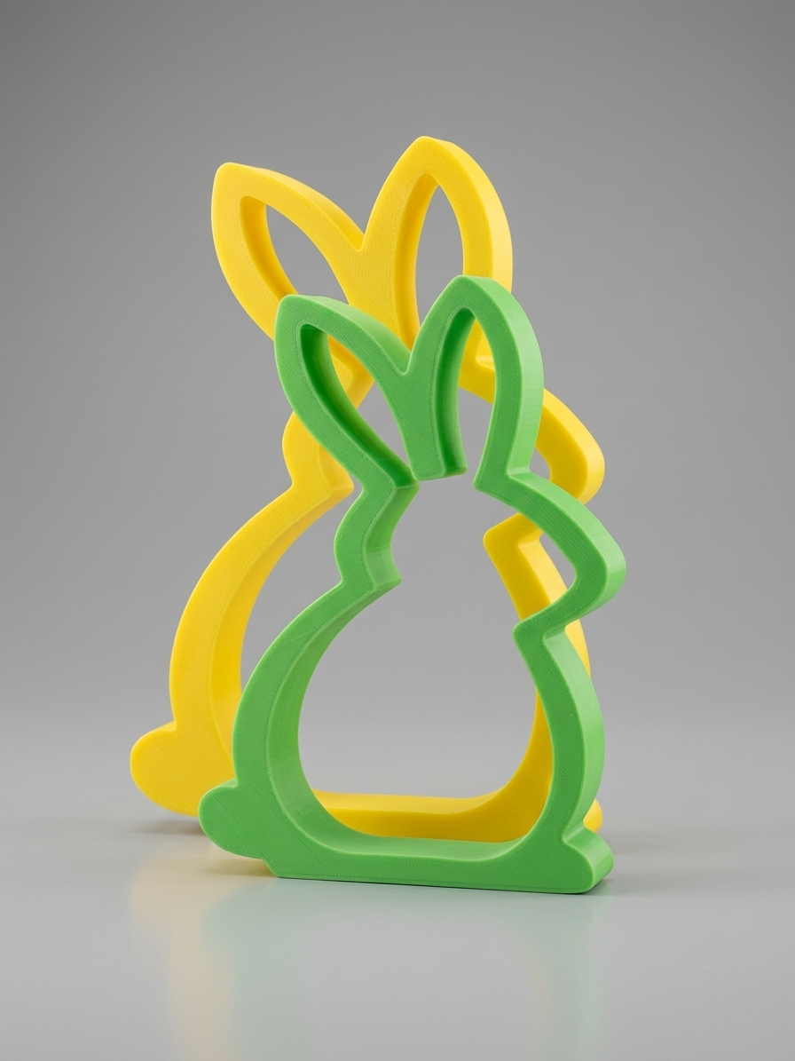 Easter Bunny – Rabbit Outline 3D Print