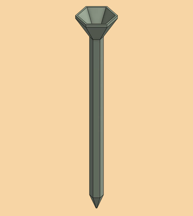 Hexagonal Golf Tee