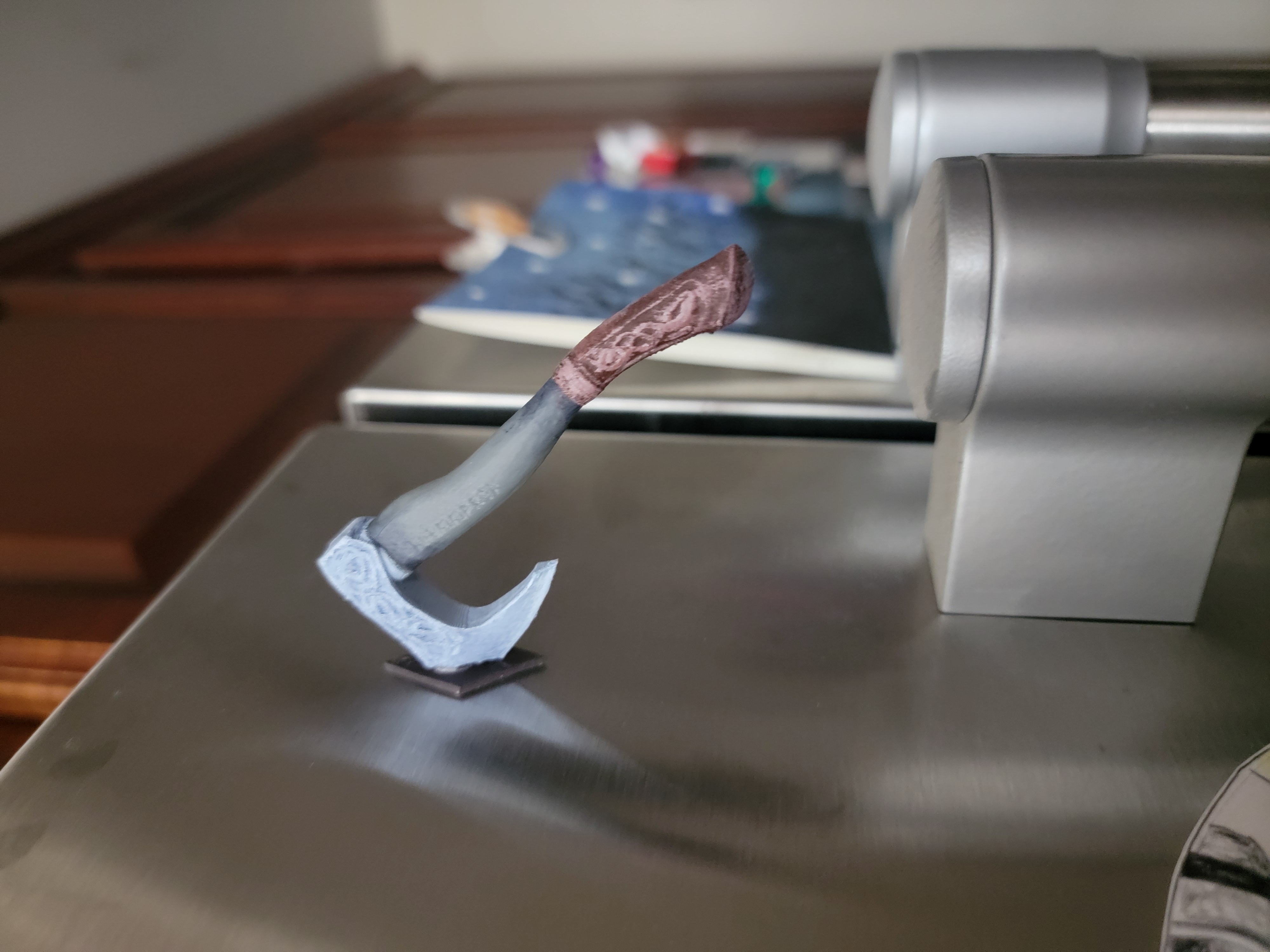 Tiny Valhalla Axe Fridge Magnet Remix - Single Piece