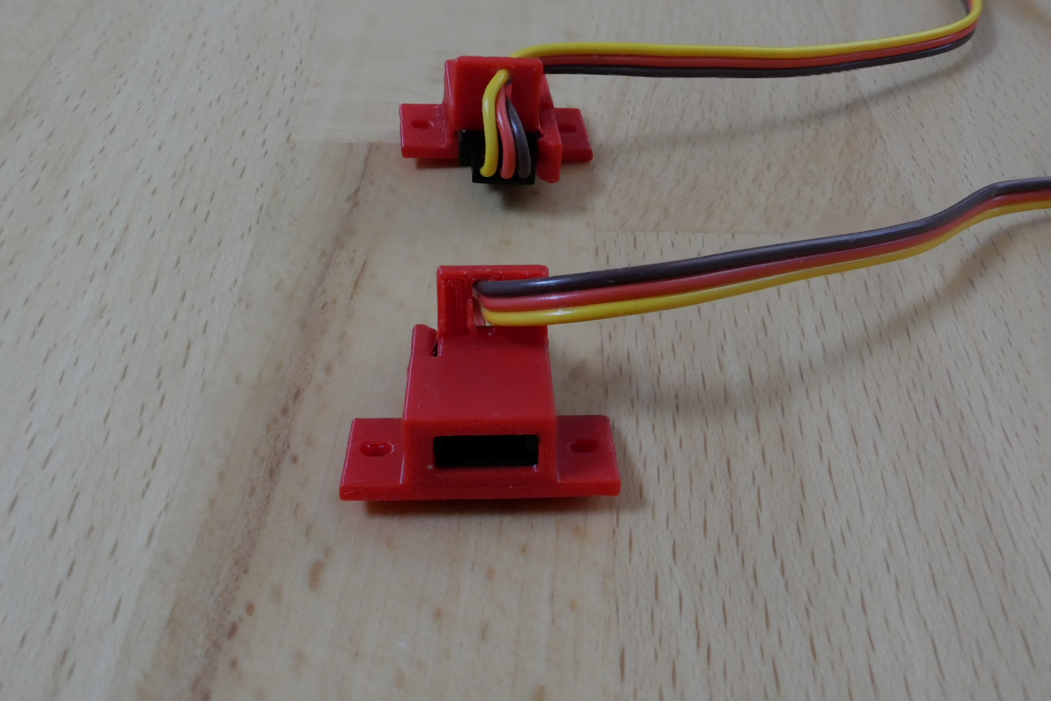 RC fuselage servo connector holder