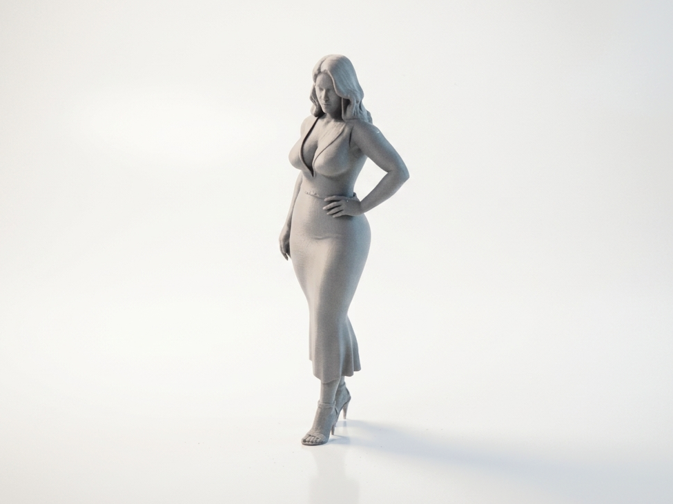 Dress Lady Figurine Female Figure 3D Printable