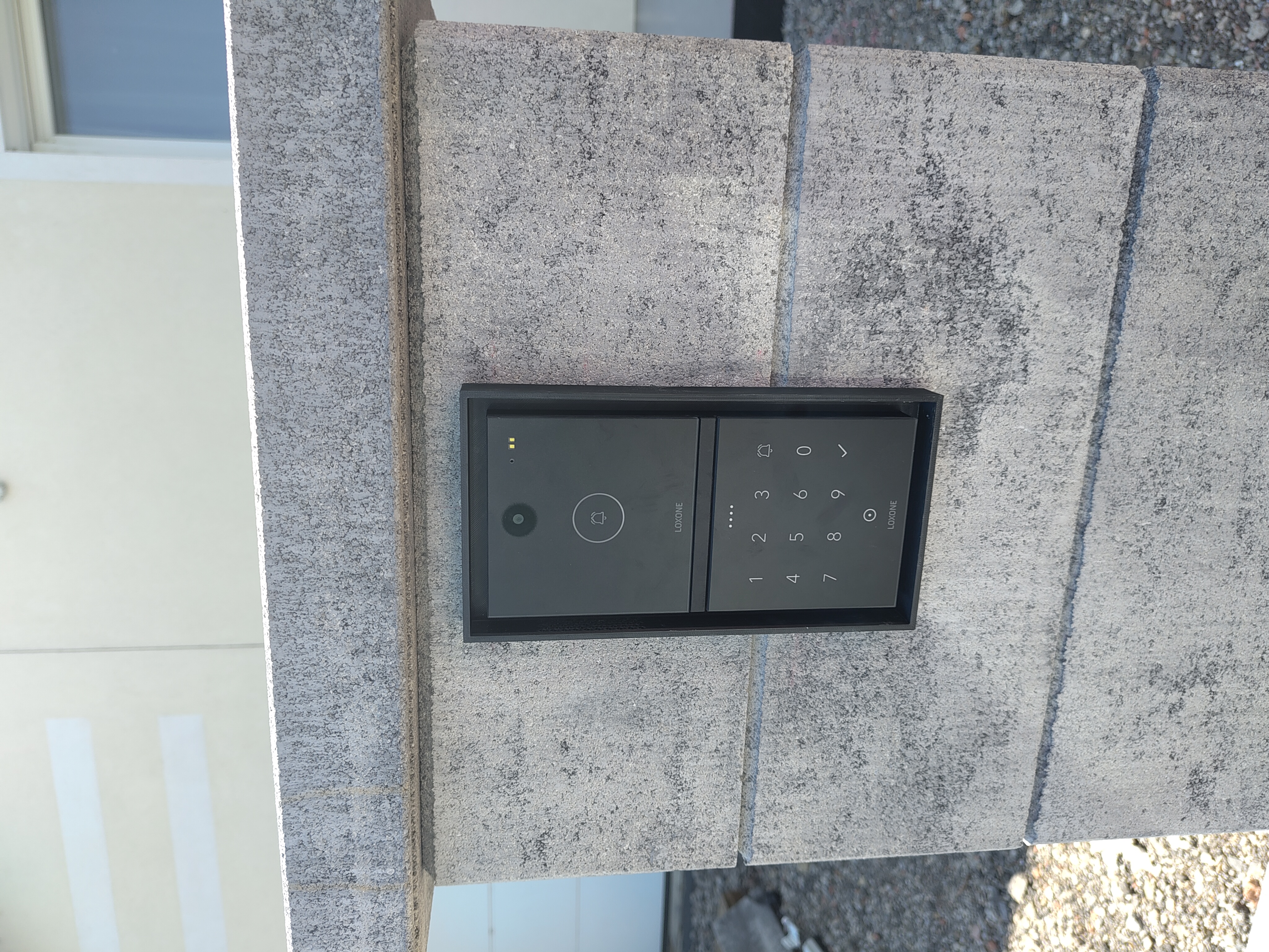 Weather Cover for Loxone Double Mounting Frame Intercom / NFC Code Touch