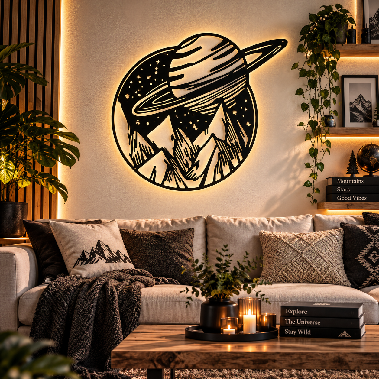 Wallart - Nature Space Saturn