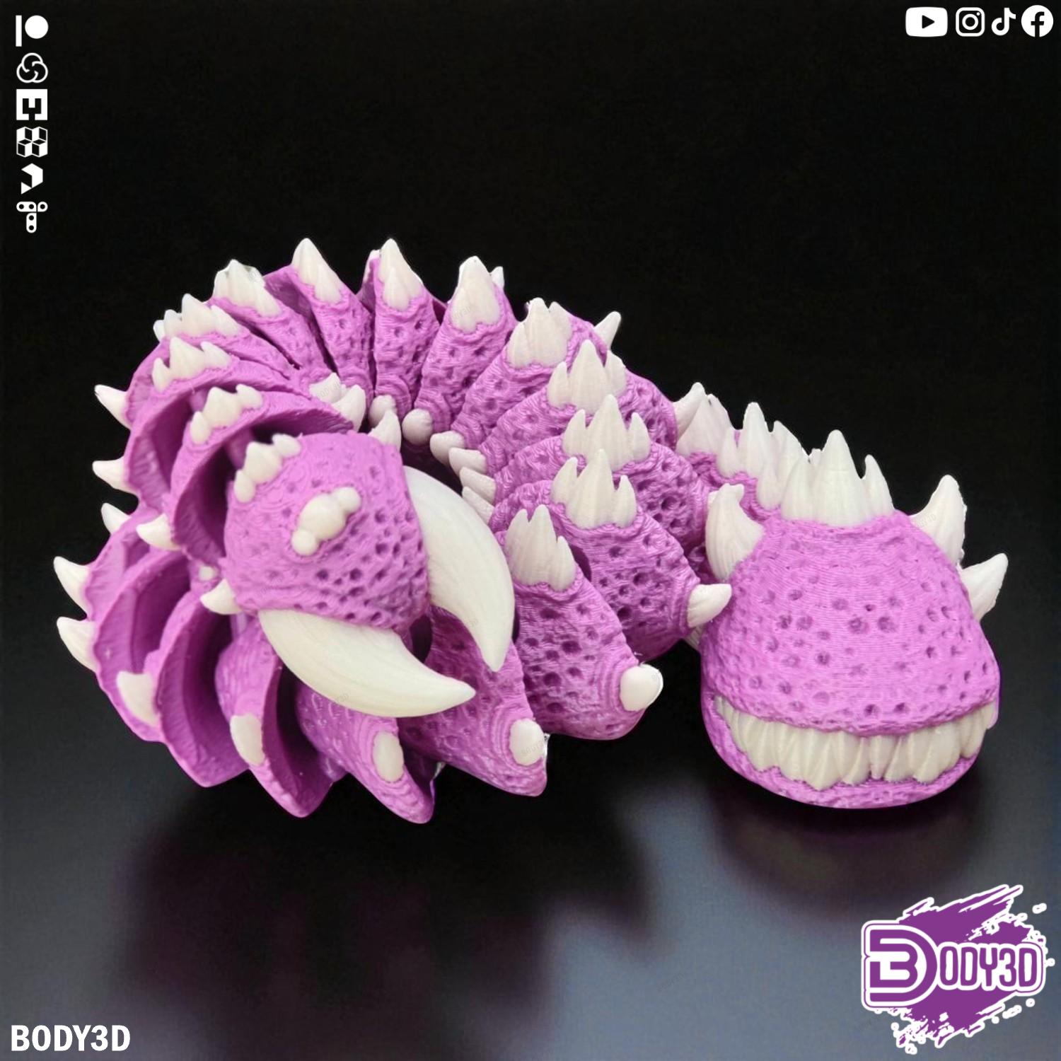 Articulated Purple Worm