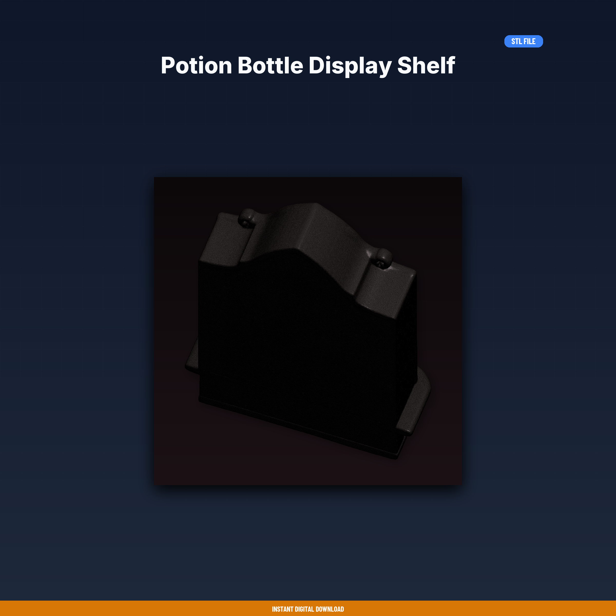 Potion Bottle Display Shelf - 3D Printable STL File