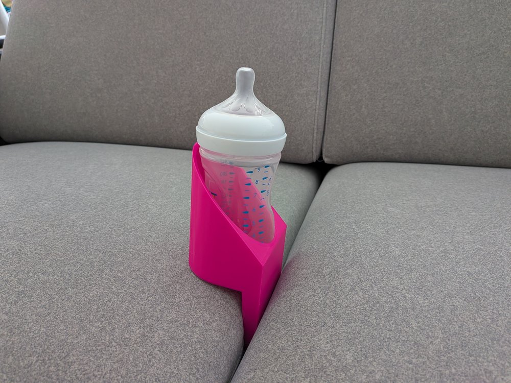 Couch cupholder baby bottle