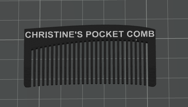 61mm pocket comb with 1mm teeth
